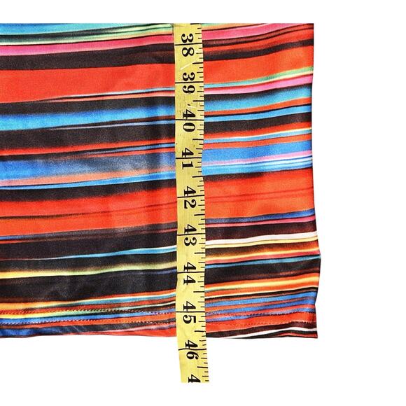 NWT Flamingo Striped Ring Linked Hollow Out Stretch Midi Dress Women's Small - Picture 5 of 9